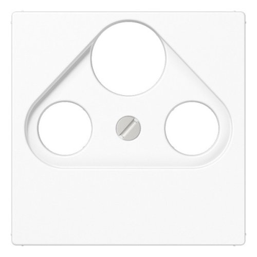 Лицевая панель Jung EcoProfi для 3-м. розетки TV+R+SAT белый фото Лицевая панель Jung EcoProfi для 3-м. розетки TV+R+SAT белый картинка